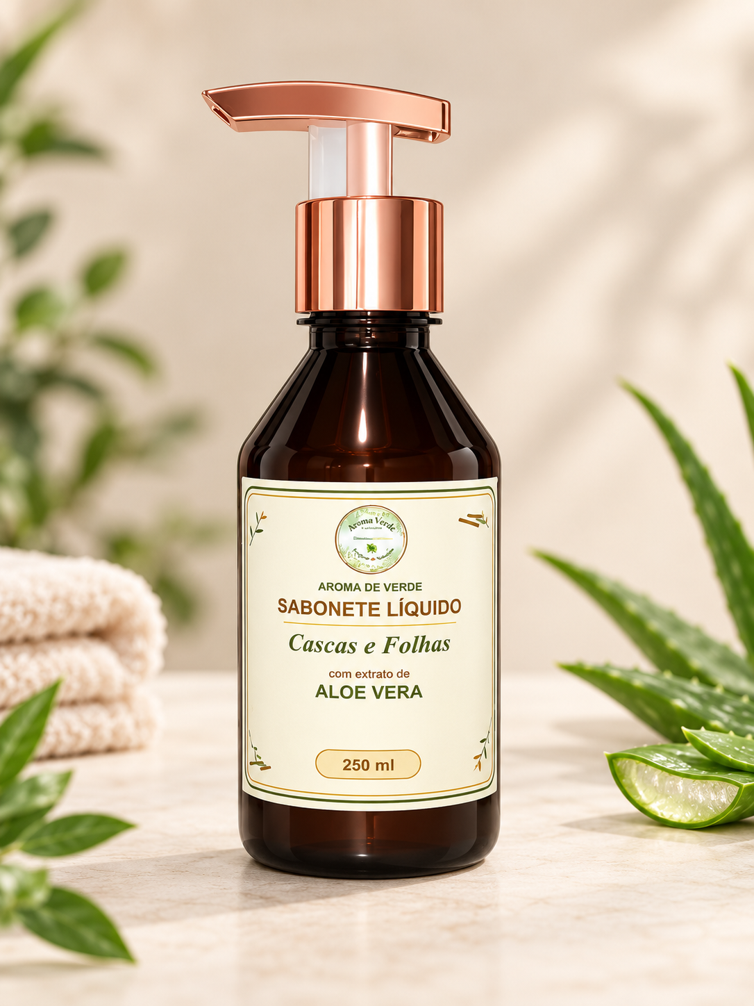 Sabonete Liquido Cascas e Folhas com Aloe Vera 250ml
